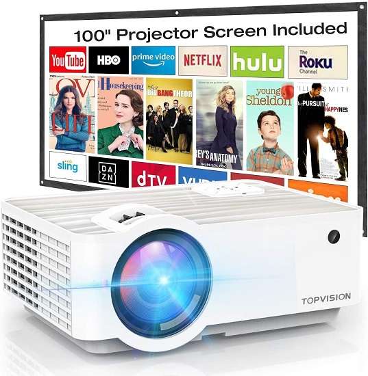 Topvision T6 Portable Mini Projector - Best video projector