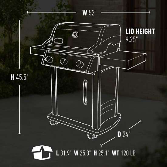 Key Features of the Weber S315 LP Gas Grill