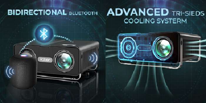 Key features of the Yaber V10 5G WiFi Bluetooth Projector