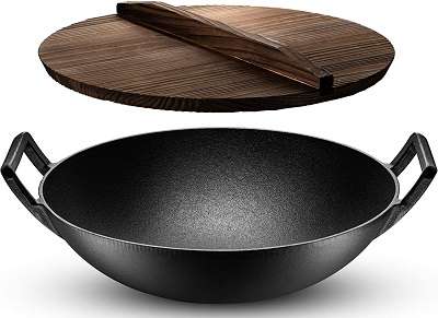 Cast iron wok