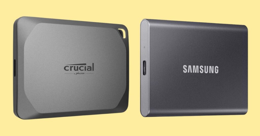 Crucial X9 Pro vs Samsung T7 Crucial X9 Pro vs Samsung T7