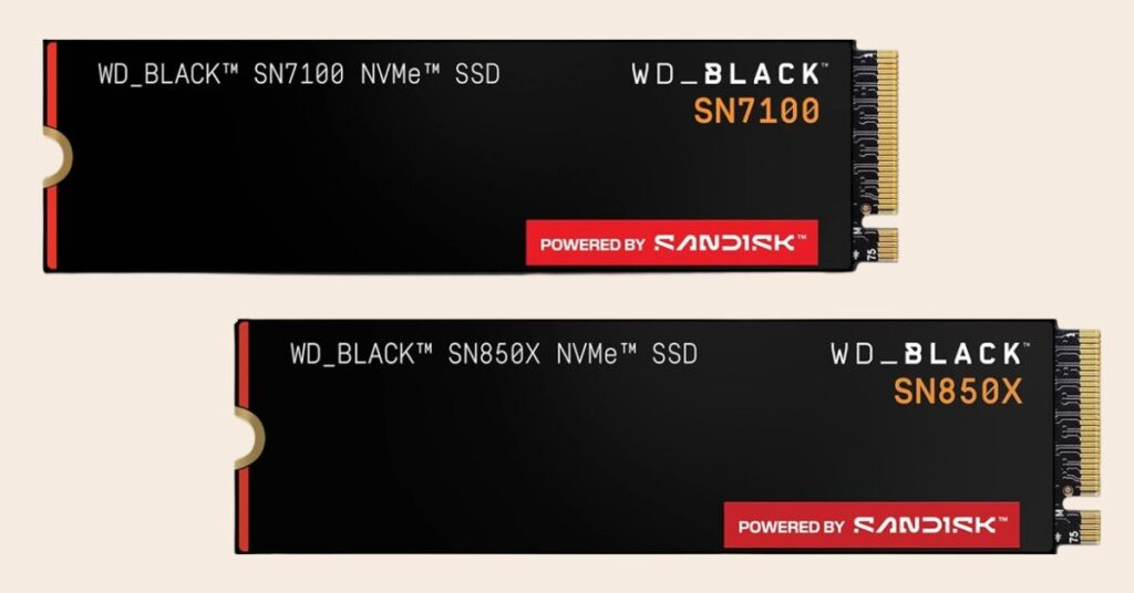 WD Black SN7100 vs SN850X